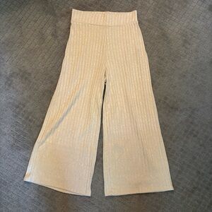 Stradivarius ribbed wide leg cropped pants
